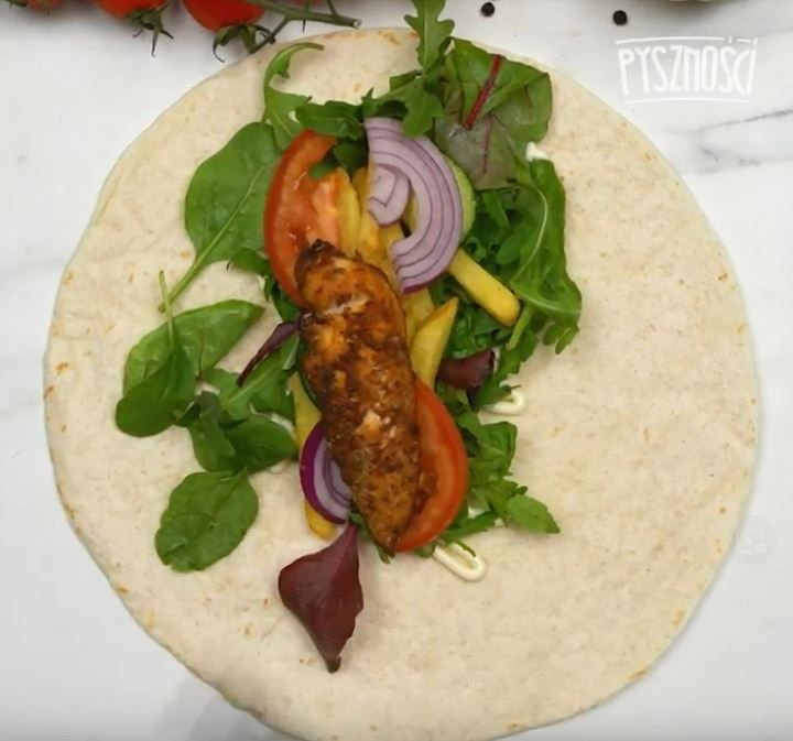 Tortilla z kurczakiem- Pyszności