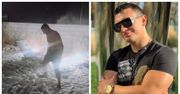 Conan Kaźmierski szaleje na śniegu bez koszulki. Fani: "Chłopaku, grubo pojechałeś"