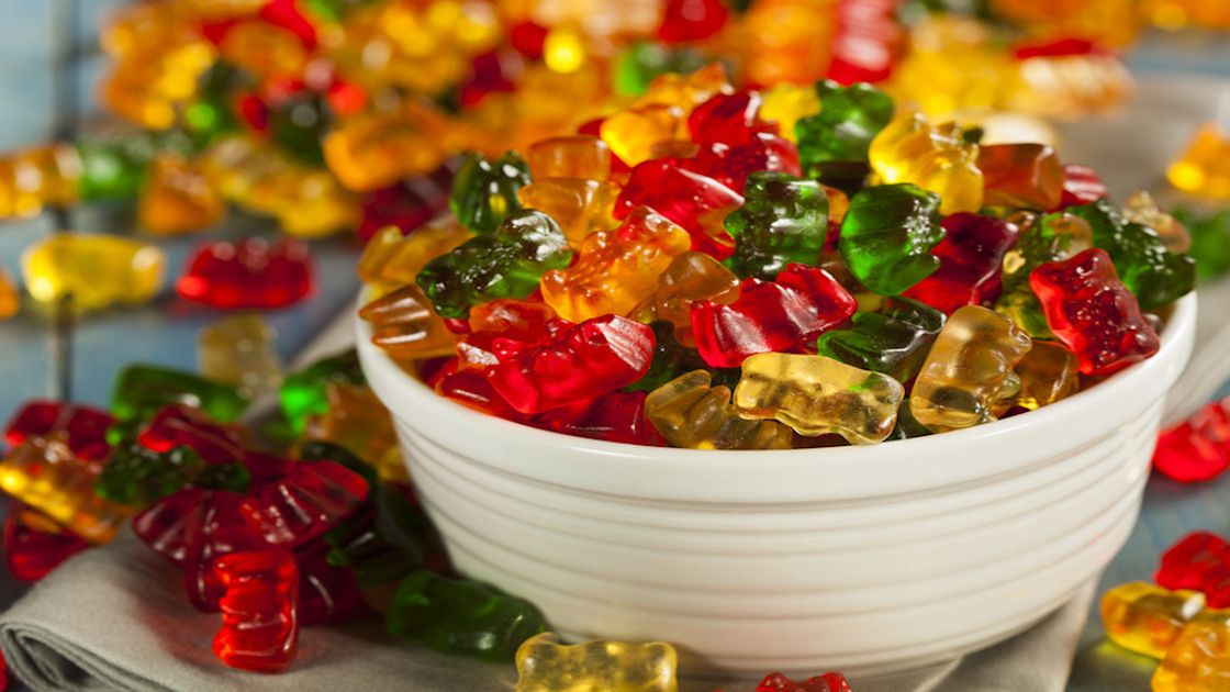 Colorful Fruity Gummy Bears Ready to Eat