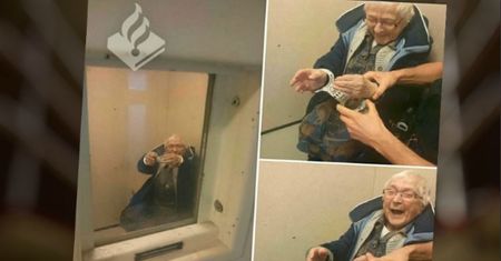 Ta 100-latka miała nietypowe marzenie. Policjanci pomogli je spełnić
