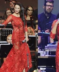 Justyna Steczkowska w pięknej, czerwonej sukni!