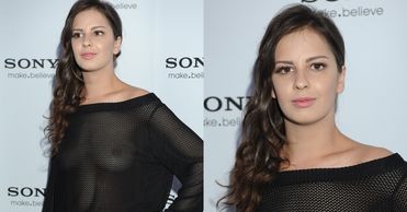 Młoda aktorka zapomniała stanika!