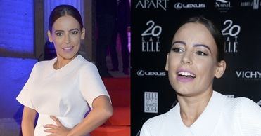 Anna Mucha w za dużej sukience