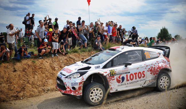 Rajd Polski: Kubica urwał prawe koło