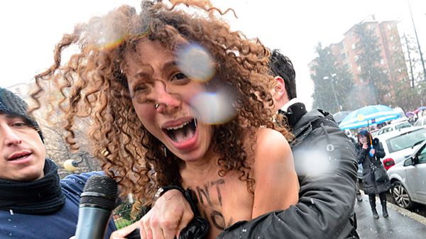 Aktywistki Femen protestowały przeciwko Berlusconiemu