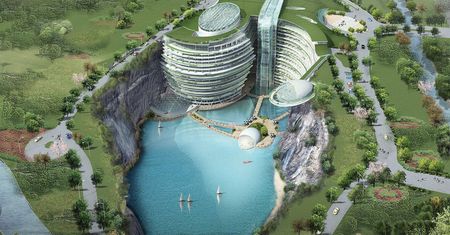 Chiny - w dawnym kamieniołomie powstaje luksusowy hotel