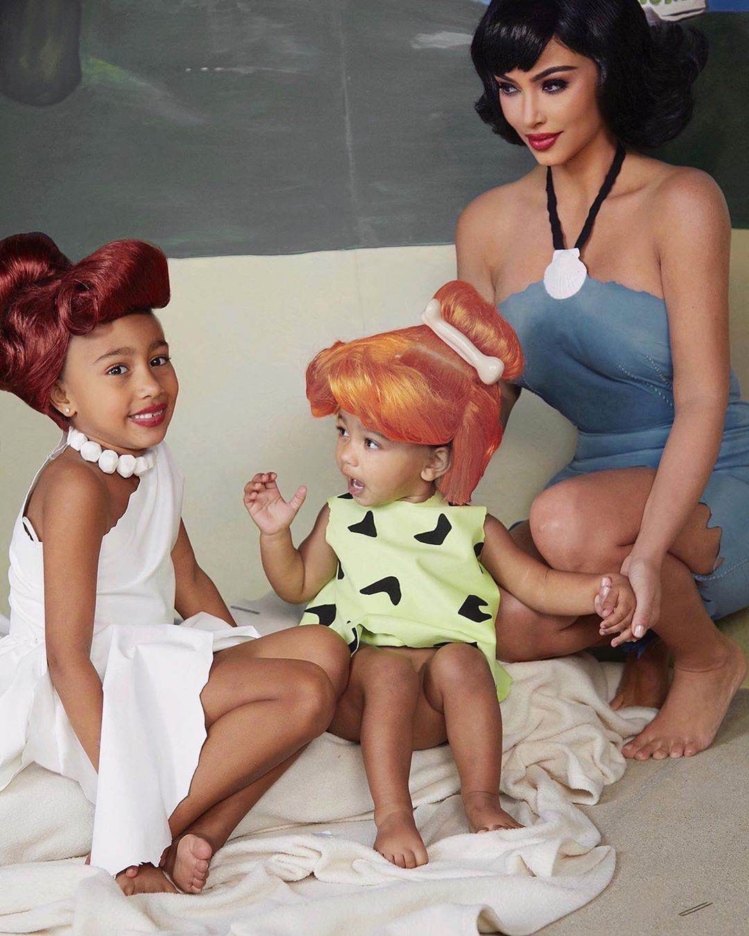 Kim Kardashian z córkami North i Chicago - Halloween 2019