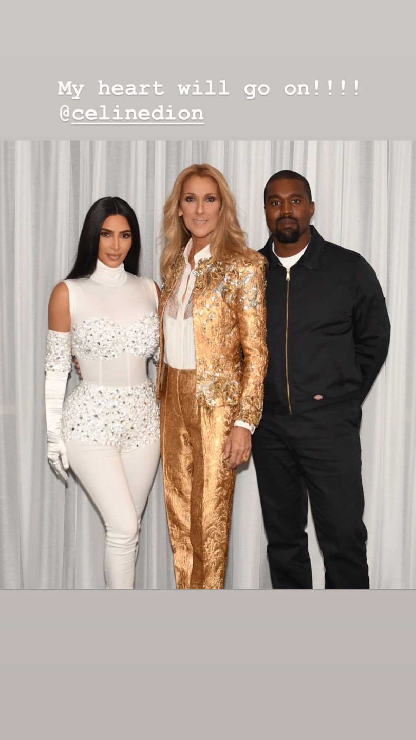Kim Kardashian i Kanye West na koncercie Celine Dion