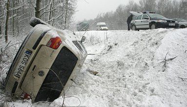 Na drogach ślisko i niebezpiecznie