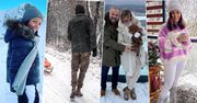 Cichopek pozdrawia z balkonu, a Kożuchowska ze spaceru z synem. Gwiazdy wpadły w szał zimowego fotografowania