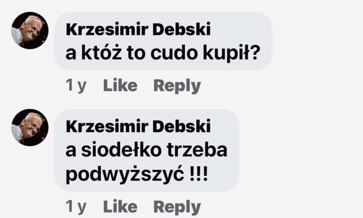 Komentarze Krzesimira Dębskiego pod zdjęciem Anny
