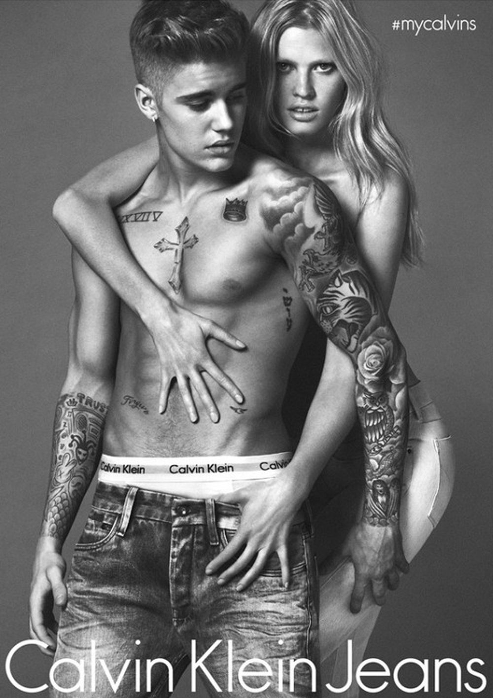 Justin Bieber i Lara Stone