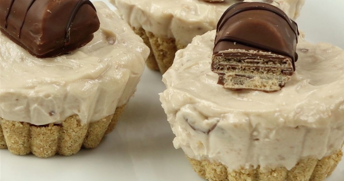 Mini serniczki z kinder czekoladą i kinder bueno