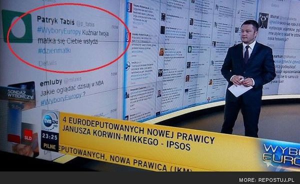Jarosław Kuźniar strollowany podczas wieczoru wyborczego