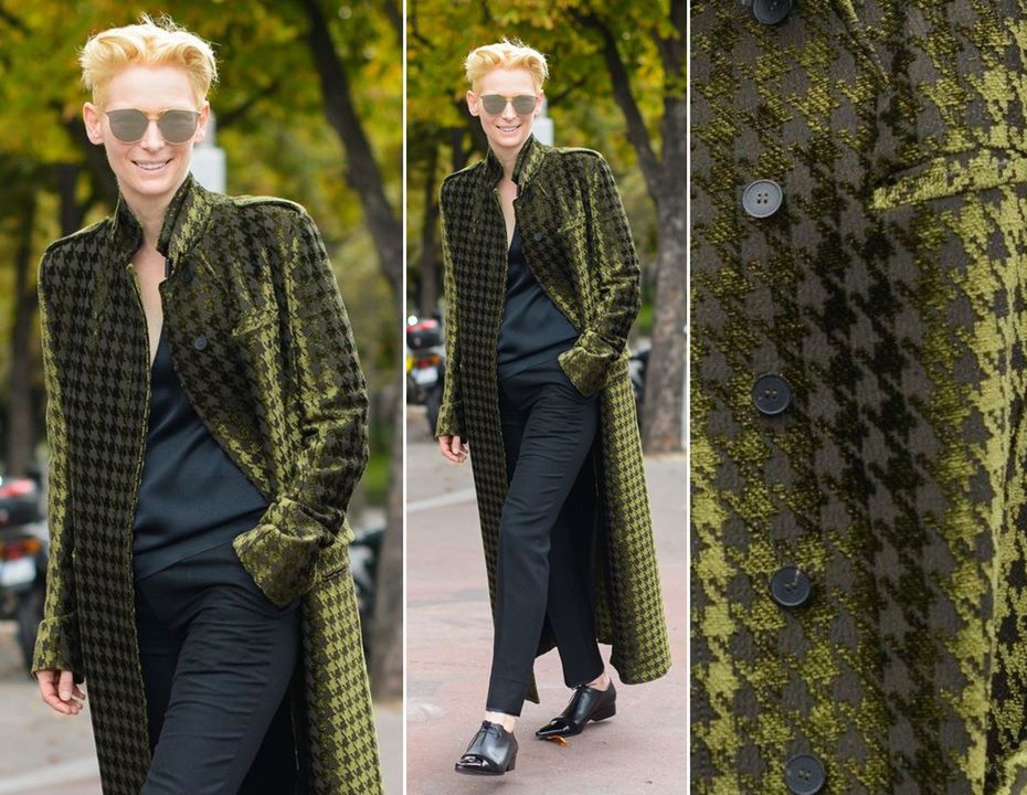 LOOK OF THE DAY: Tilda Swinton w płaszczu Haidera Ackermanna