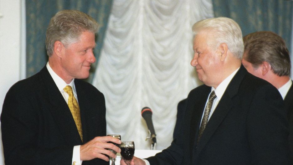 BIll Clinton i Borys Jelcyn
