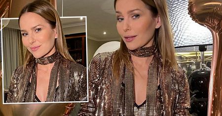 Paulina Sykut w złotych cekinach świętuje 41. urodziny. Hotel i piękny tort, to świetny sposób na idealną imprezę