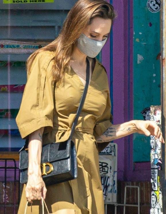 Angelina Jolie z torbą Diora