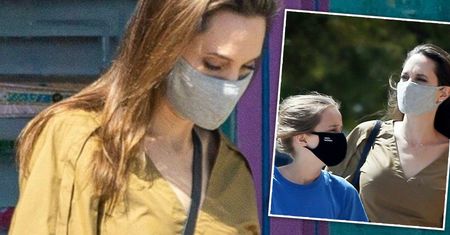 Angelina Jolie z córką na zakupach. Silny podmuch wiatru podkreślił figurę aktorki. Ona naprawdę jest jak igła