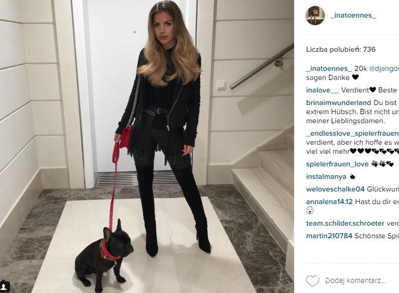 Ina Toennes, partnerka Dennisa Aogo najpiękniejszą kobietą piłkarza Bundesligi