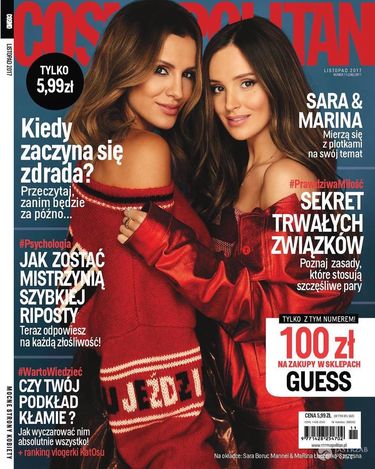 Sara Boruc i Marina Łuczenko razem na okładce Cosmopolitan