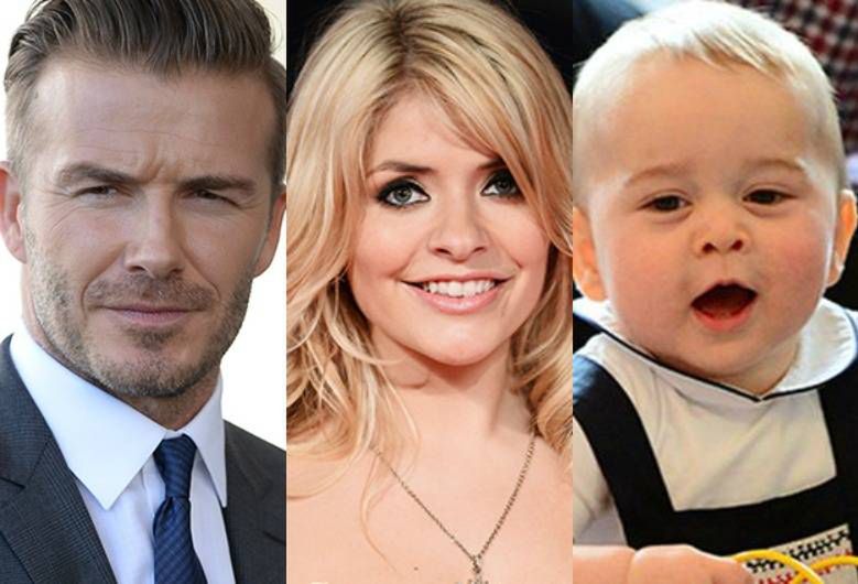 David Beckham, Holly Willoughby i książę George to wymarzona, idealna celebrycka rodzina