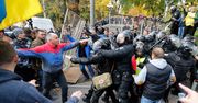 Przepychanki pod ukraińskim parlamentem. Demonstranci starli się z policją