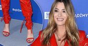 Marcelina Zawadzka w czerwonym lateksie na ramówce TVP. Idealnie podkreślił jej boskie kształty