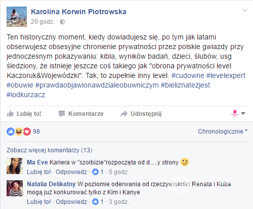 Karolina Korwin-Piotrowska o ochroie prywatności polskich gwiazd