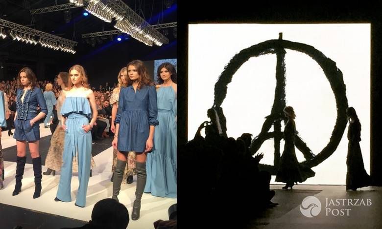 Wzruszający finał pokazu Natalii Jaroszewskiej na Fashion Week Poland. Projektantka nawiązała do tragicznych wydarzeń w Paryżu