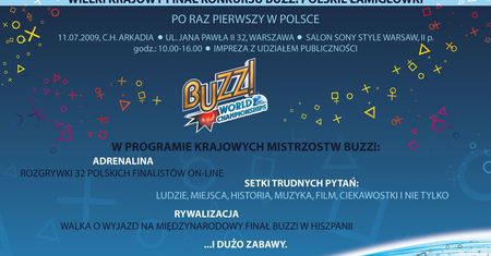 Finał Mistrzostw Buzz! już w tę sobotę w Warszawie