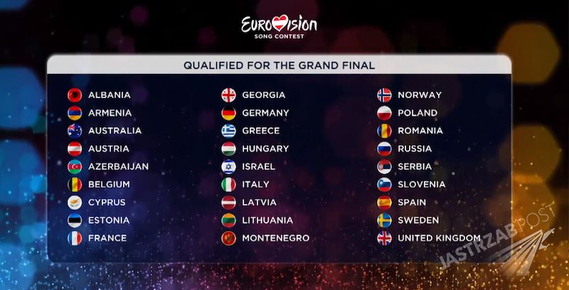 Polska w finale Eurowizji 2015! Oto wyniki drugiego półfinału