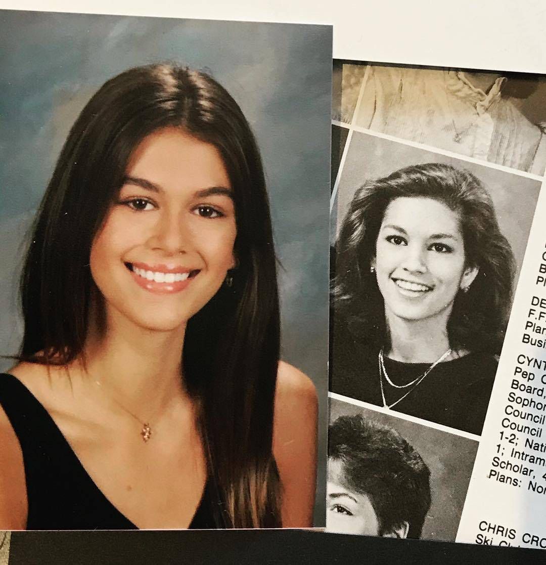 Cindy Crawford i Kaia Gerber w młodości