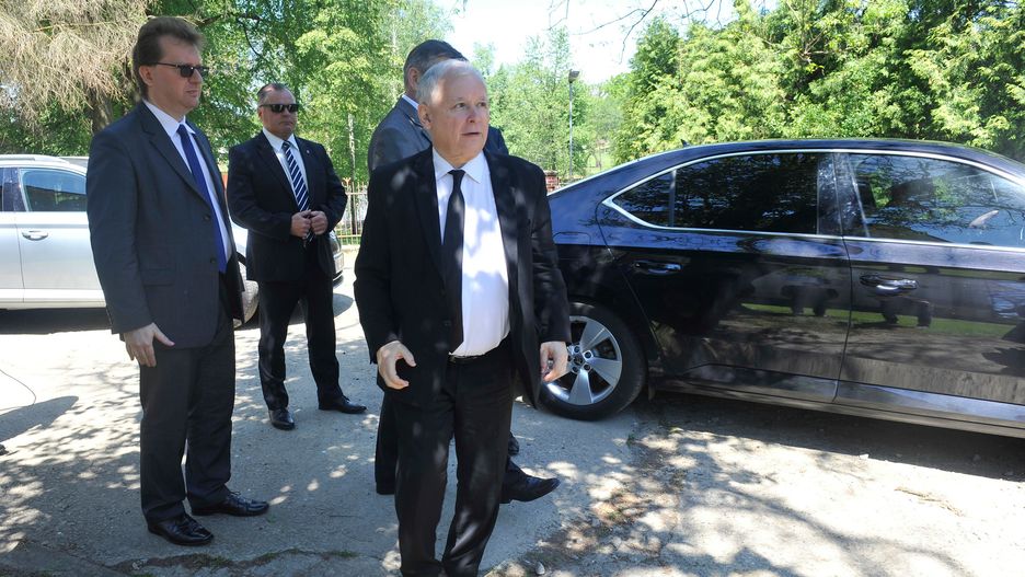 Poseł Piotr Babinetz i prezes PiS Jarosław Kaczyński
