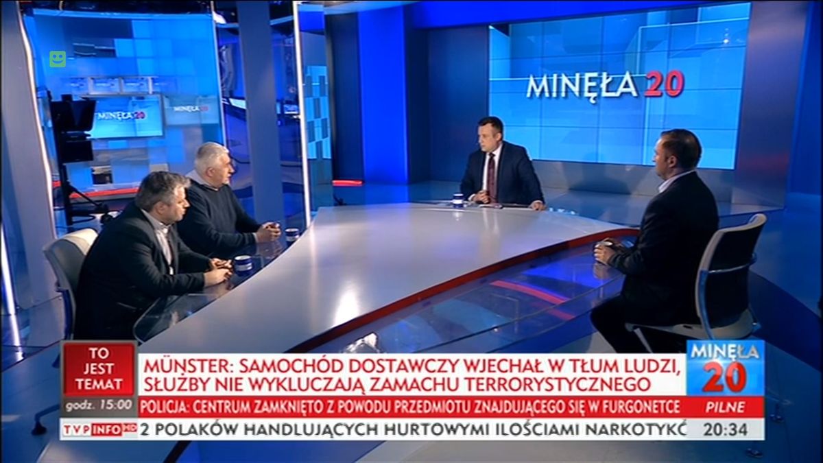 Wieczorne show TVP Info. Im bardziej to nie był islamski zamach, tym bardziej o nim mówiono