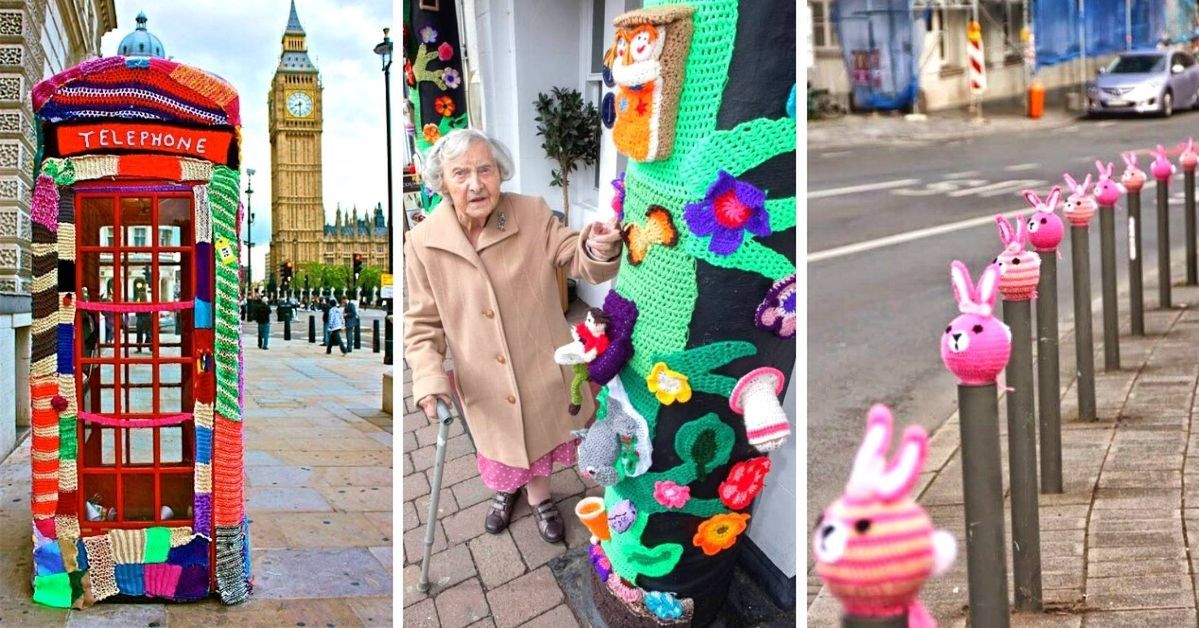 Yarnbombing (also known as Knit Graffiti) Is Conquering the World. Some Artists Are Over 100 Years Old