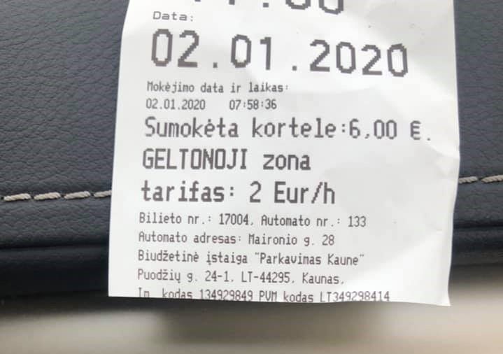 2 euro za godzinę. Nasz czytelnik zbulwersowany cenami parkowania na Litwie