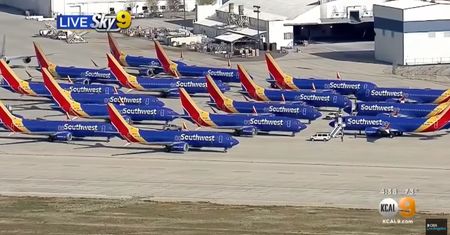 Boeingi 737 MAX uziemione. Stoją na lotnisku zwanym "cmentarzyskiem"