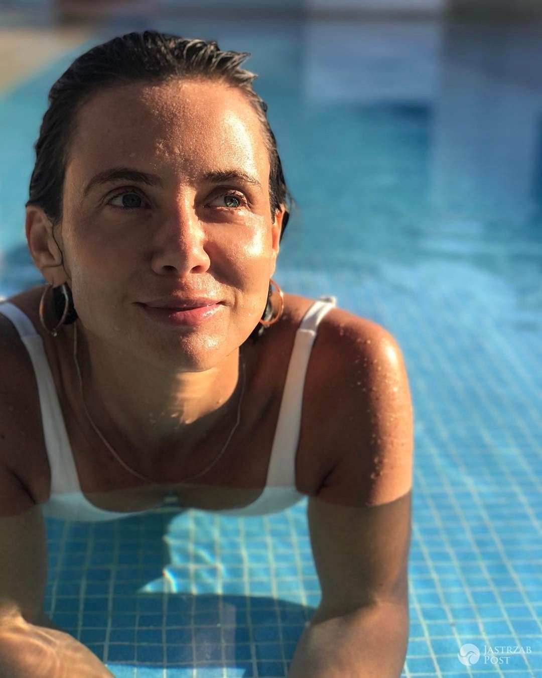 Kinga Rusin bez makijażu w Portugalii