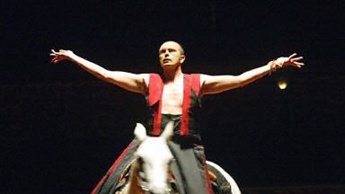 Jeden z aktorów podczas festiwalowego przedstawienia