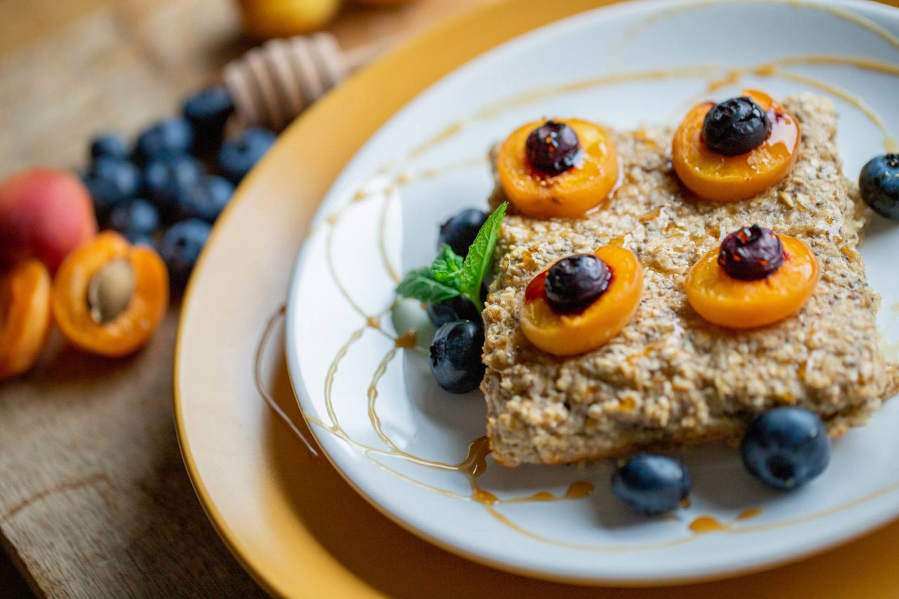 Pieczona owsianka na mleku z chia