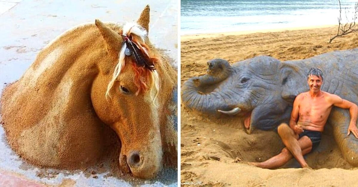 Wakacyjne dzieła sztuki. 24 rzeźby z piasku, których nie odróżnisz od prawdziwych zwierząt!
