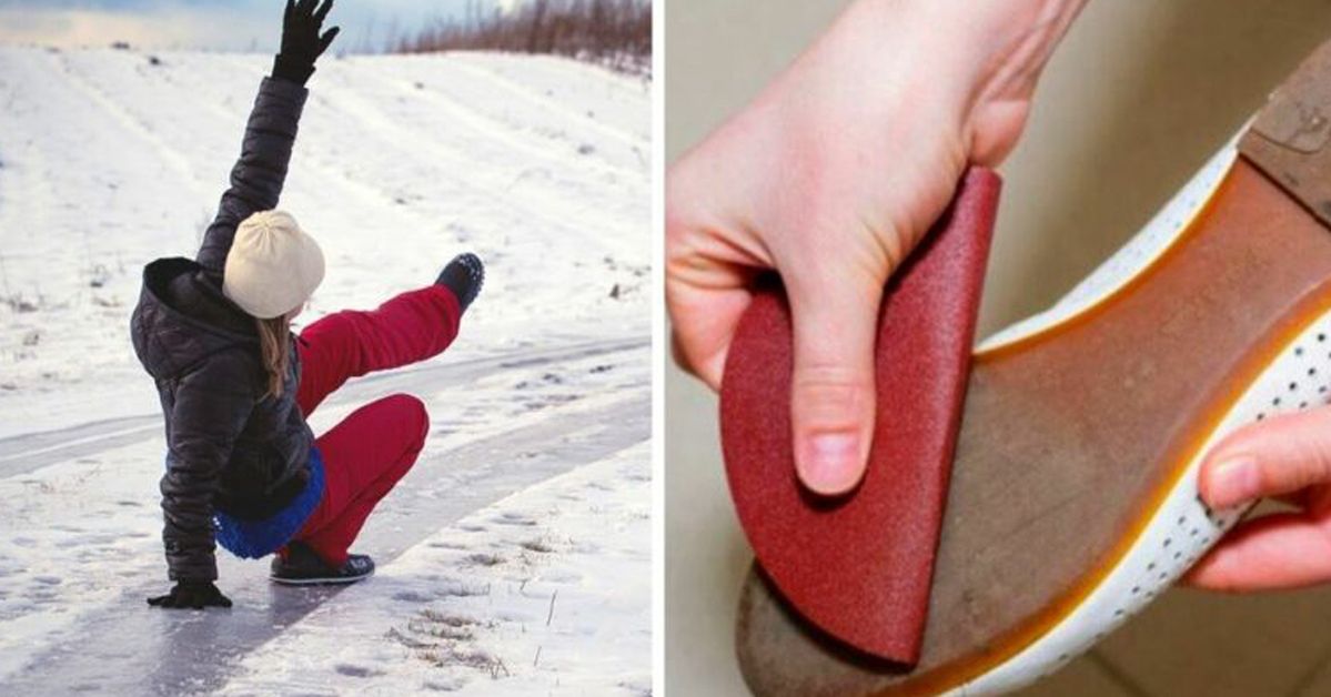 4 Life Hacks to Give Your Footwear a Better Grip. No More Pratfalls on Slippery Sidewalks