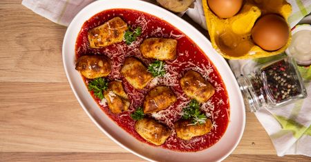 Ziołowe pieczone kopytka