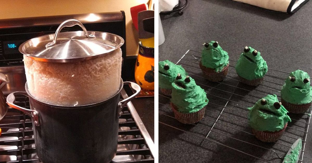 16 Funny Cooking Fails. Even the Best Cooks Happen to Have Done Something Like This!