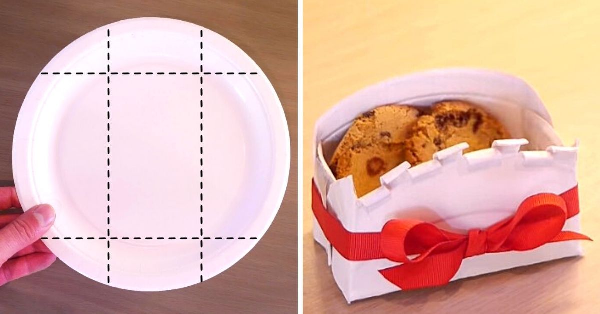 A Simple and Quick Way to Make a Serving Box From a Paper Plate. Ideal for Takeaway Dishes