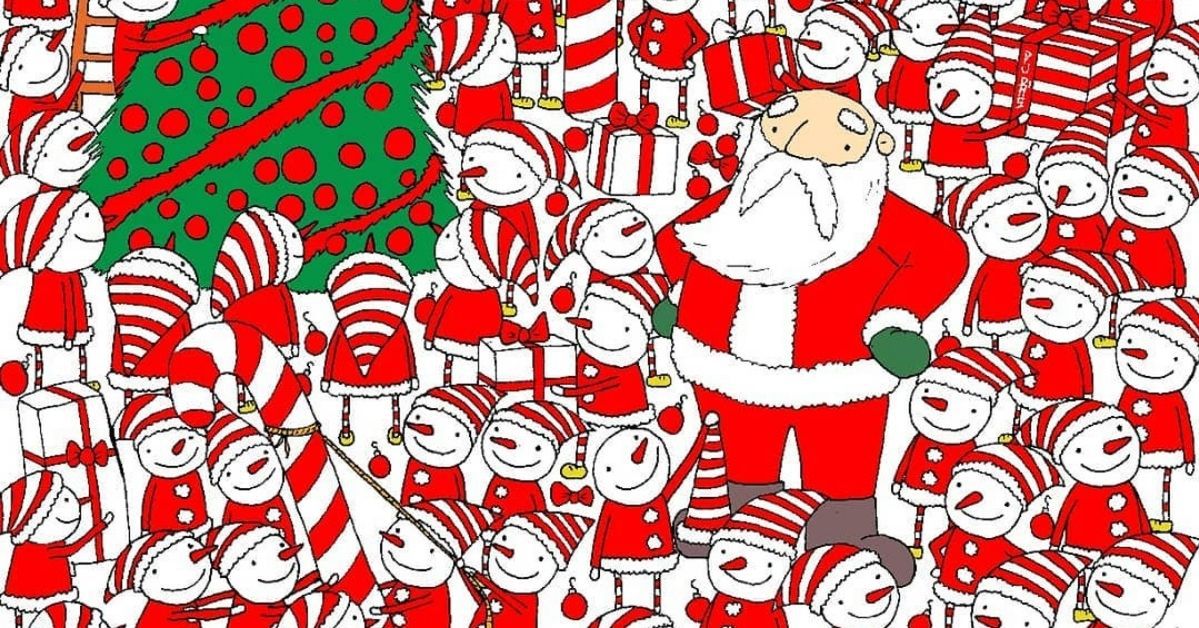A Naughty Elf Steals Santa’s Cap. Help the Poor Fellow Find It!