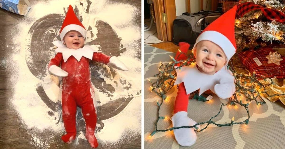 Ingenious Advent Calendar Made of Photos of Son Dressed as an Elf!
