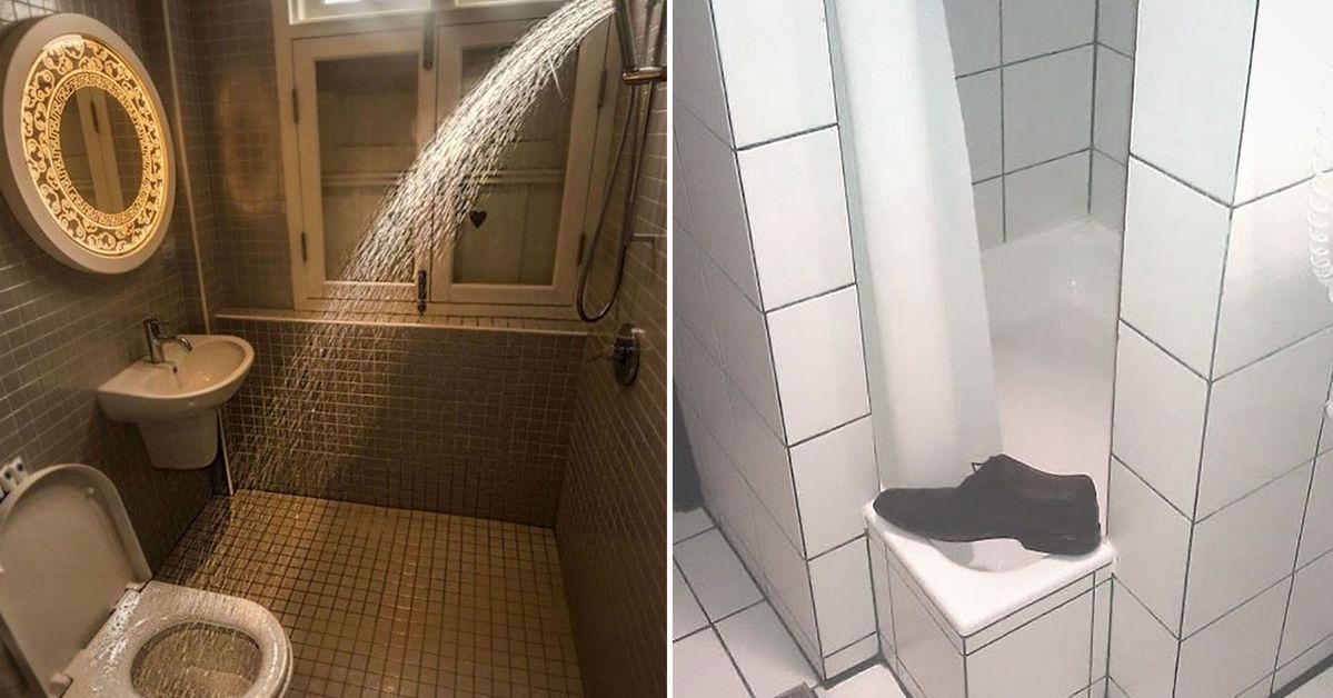 16 Worst Bathroom Designs. The Way Anyone Could Use Them Is Rather Unclear...