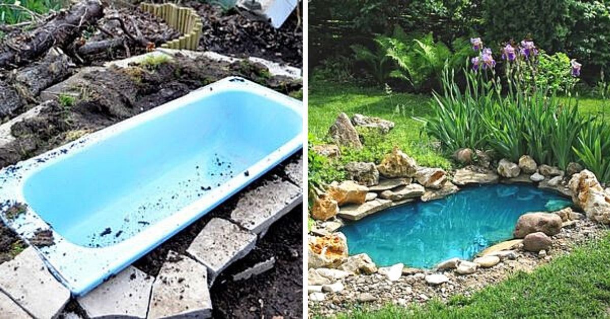 An Old Bathtub Saved From Dumping and Converted Into a Fantastic Garden Decor